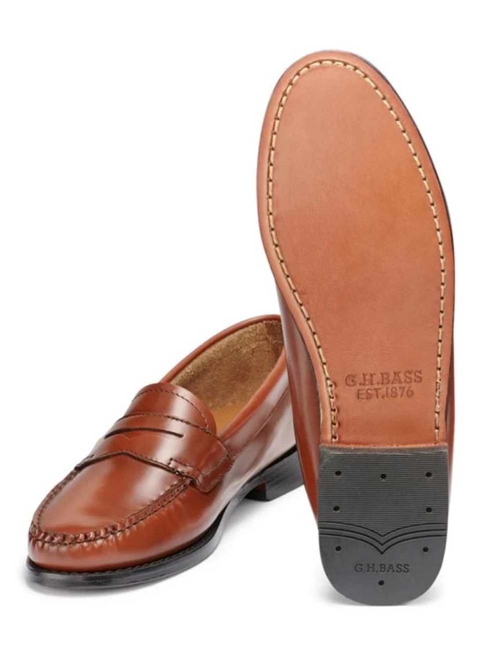 G.H. Bass Women’s Willa Flat Strap Weejuns Loafer in Cognac - Picture 2 of 8